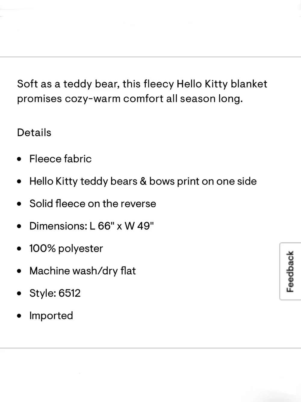 New hello kitty bear fleece blanket